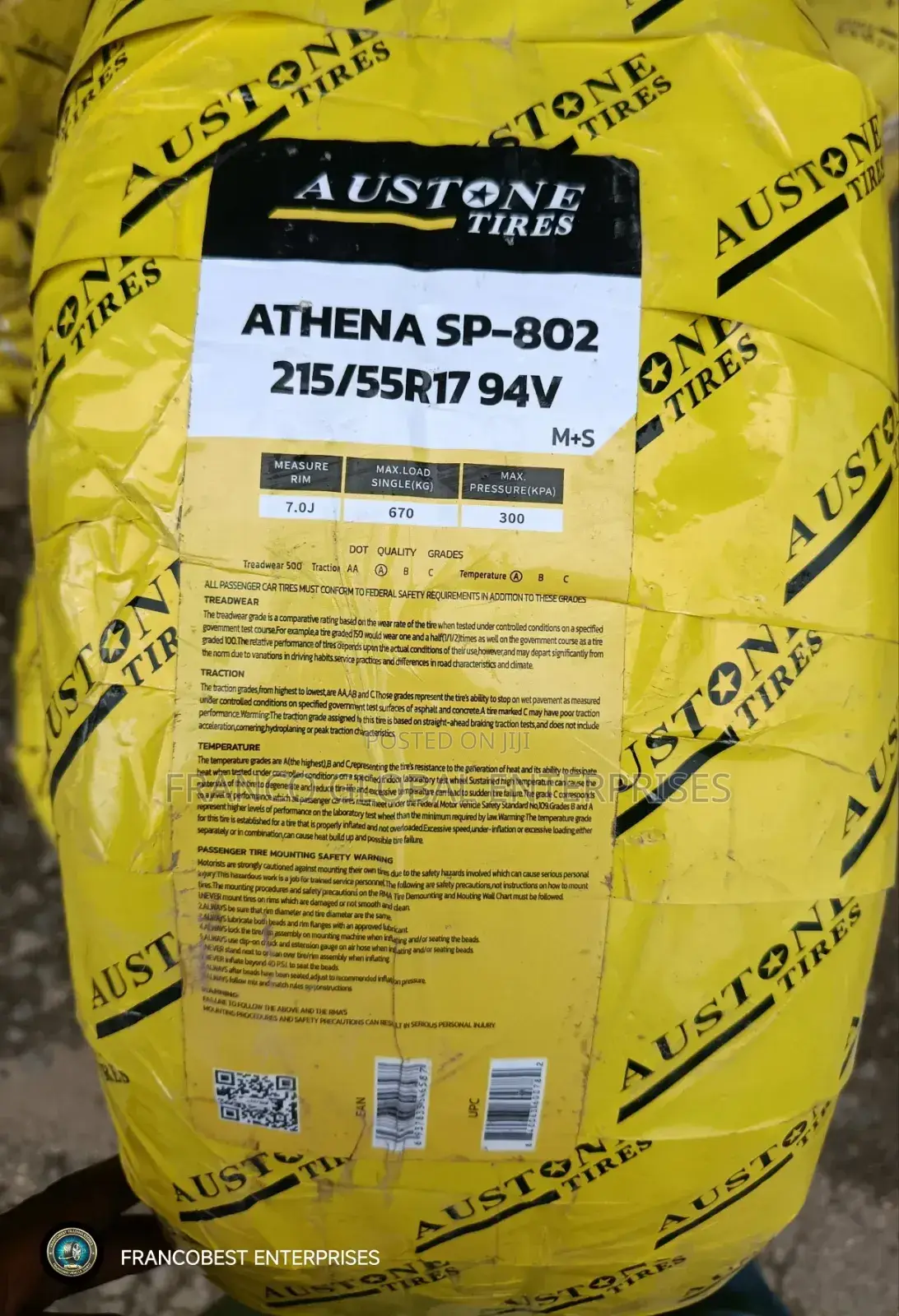 215/55r17 Original Austone Tyre