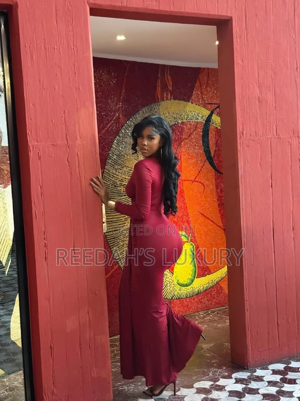 Burgundy Deep Maxi Dress