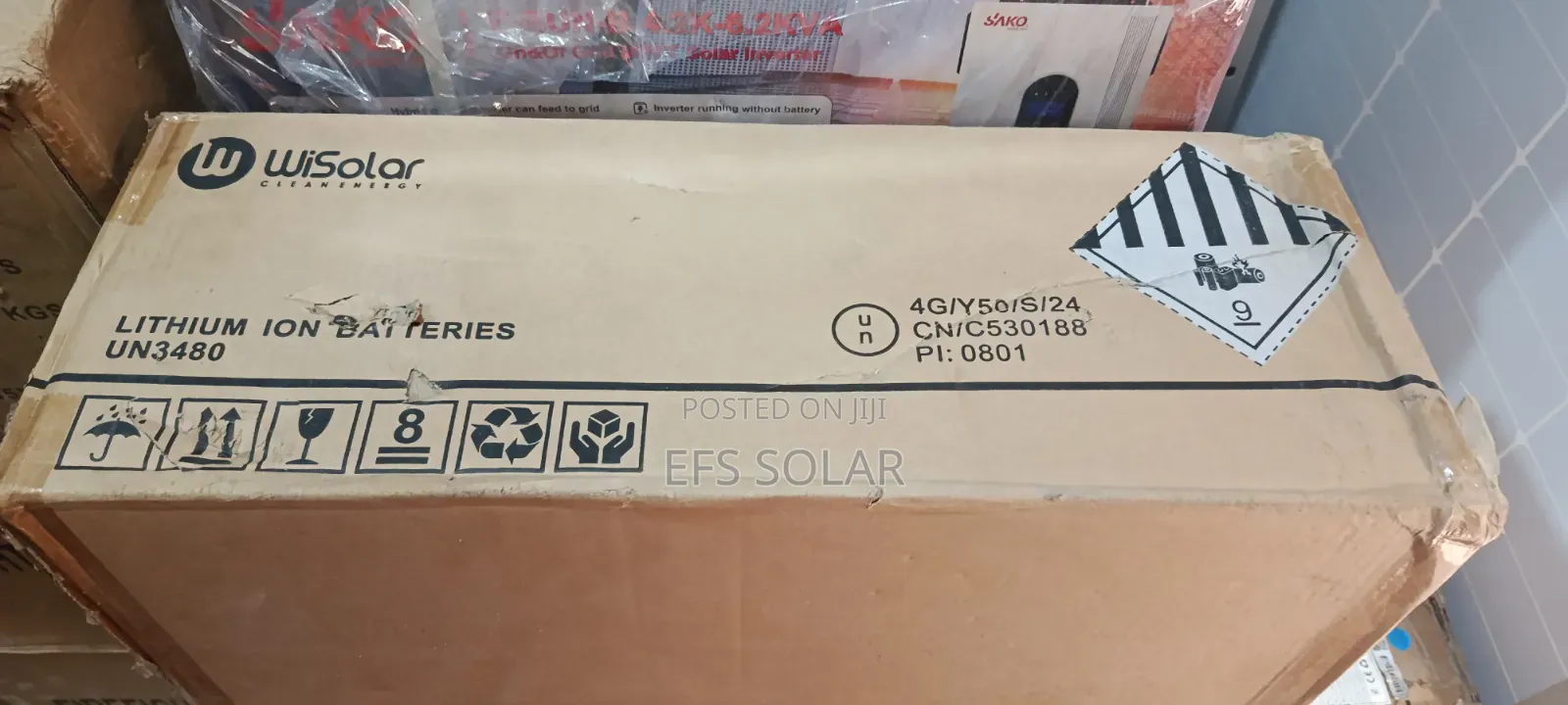 Wisolar 5.12kWh 51.2V 100Ah LiFePO4 Lithium Solar Battery