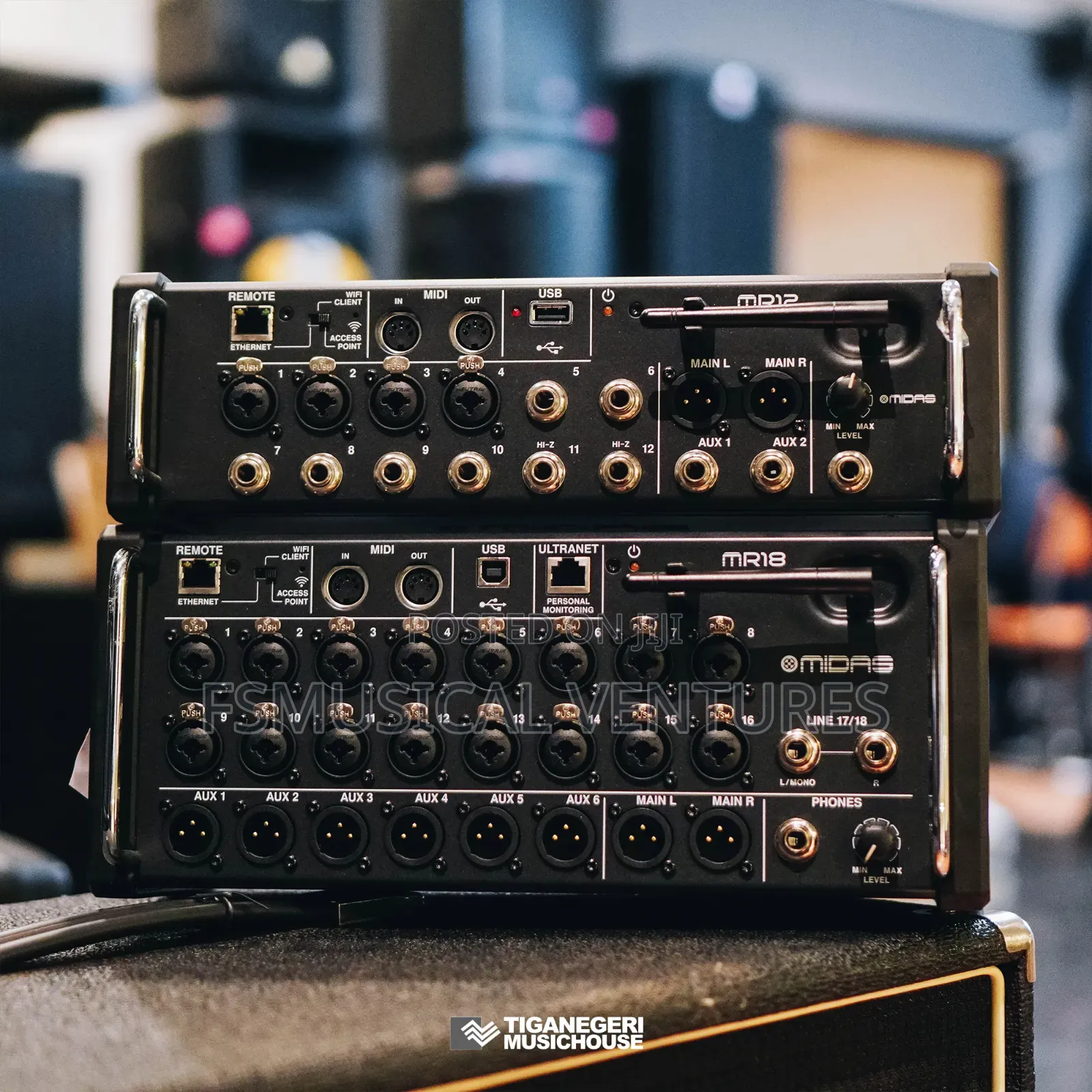 Midas Mr18 Channels Digital Mixer With Preamp, WiFi Multi USB
