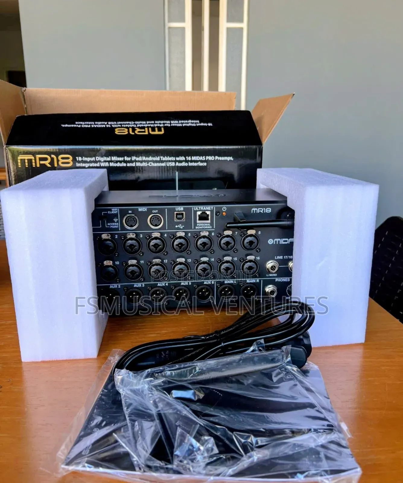 Midas Mr18 Channels Digital Mixer With Preamp, WiFi Multi USB