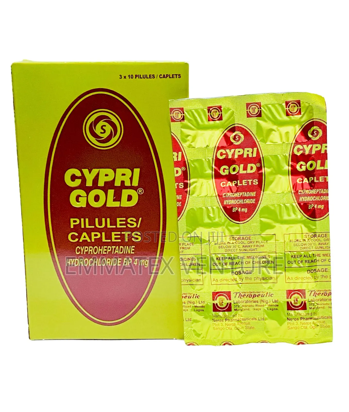 Cypri Gold Caplet (Cyproheptadine) X30