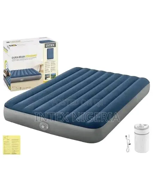 Intex Inflatable Prestige Air Mattress Wit Rechargeable Electric Pump