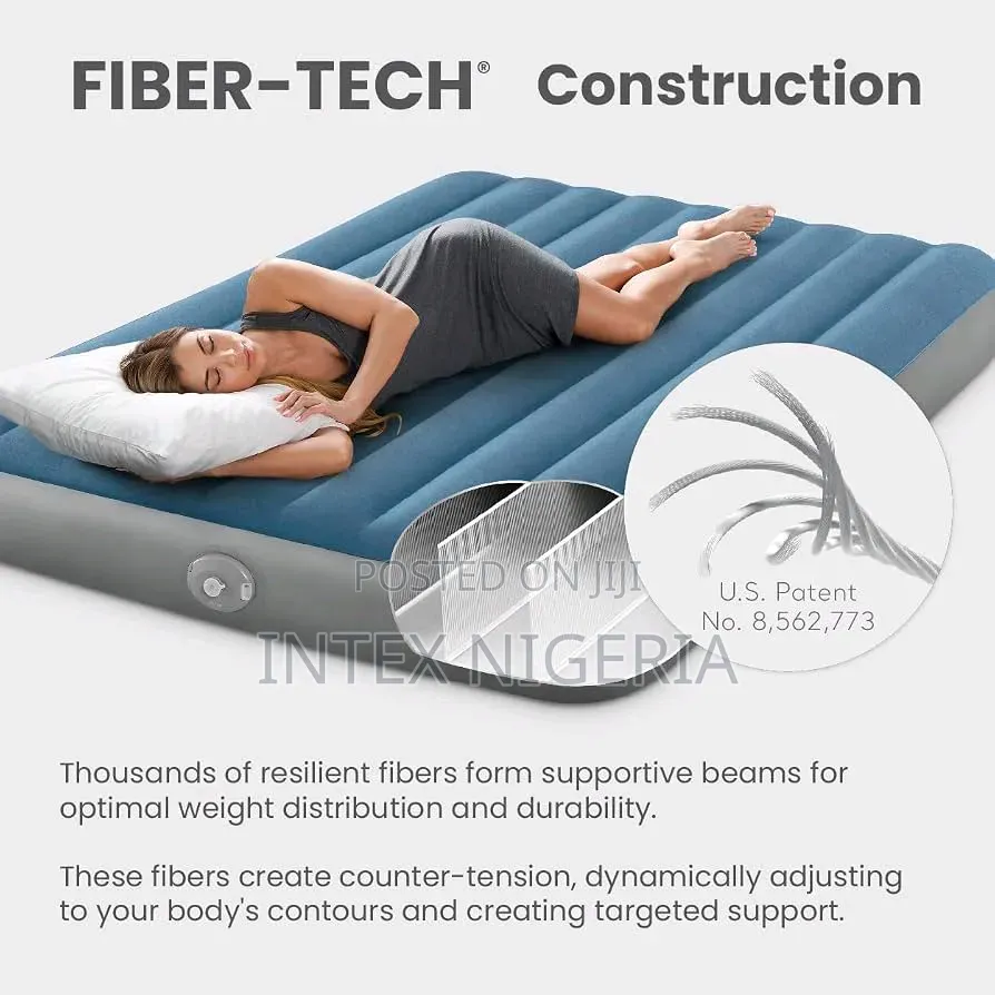 Intex Inflatable Prestige Air Mattress Wit Rechargeable Electric Pump