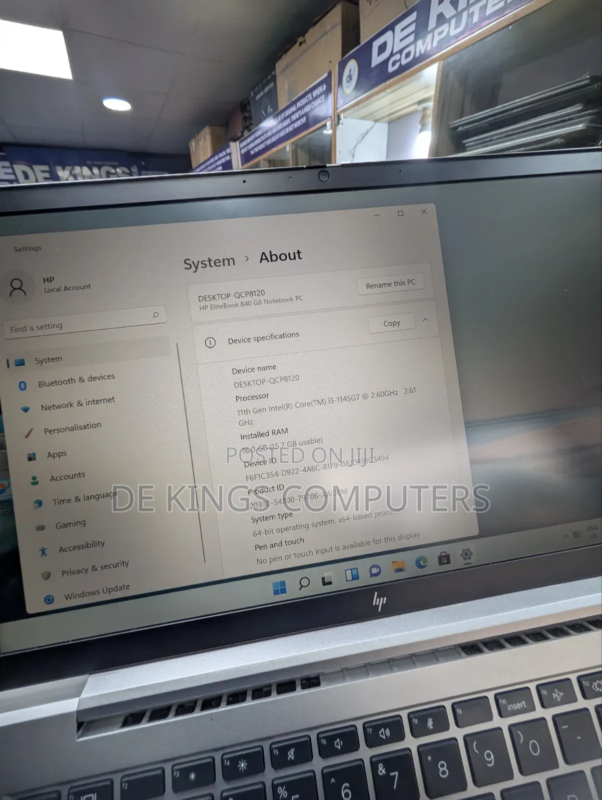 Laptop HP EliteBook 840 G8 16GB Intel Core i5 SSD 256GB