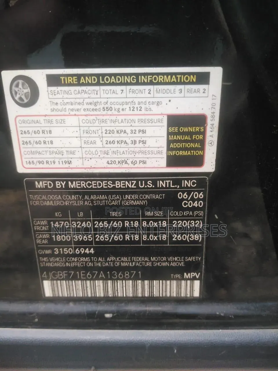 Mercedes-Benz GL-Class 2007 Black
