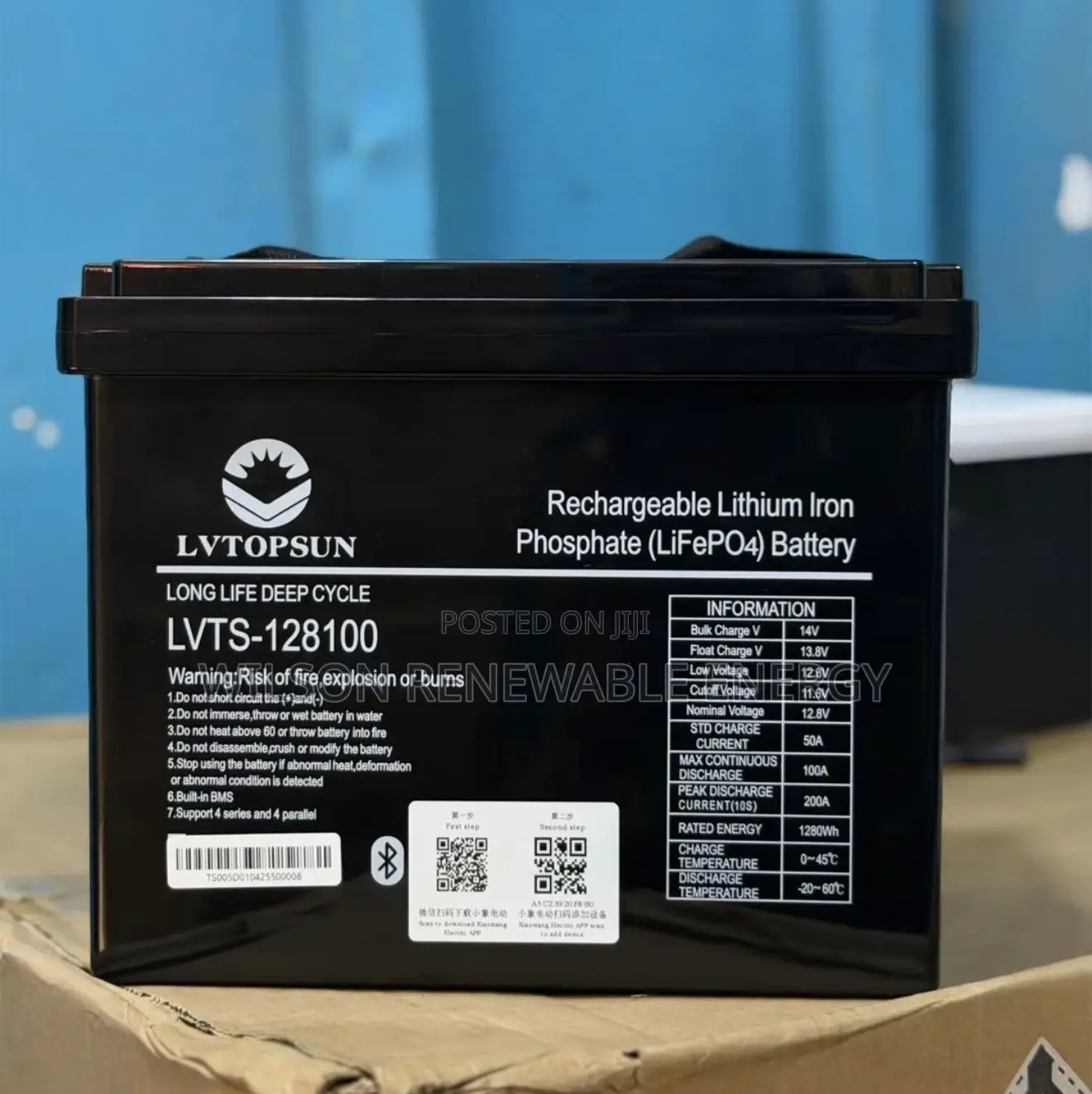 1.3kwh 12v LVtopsun Lithium Battery