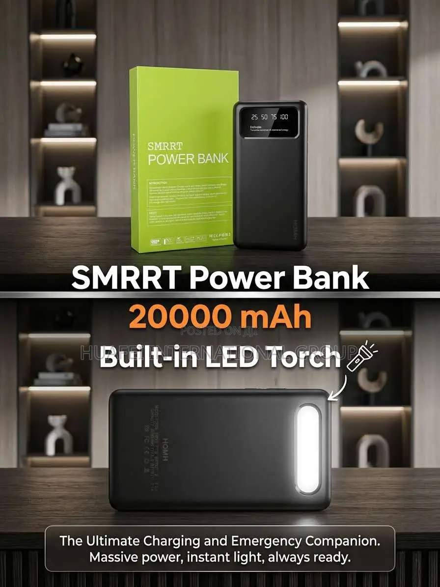 SMRRT 20000mah Poower Bank With Led Torch