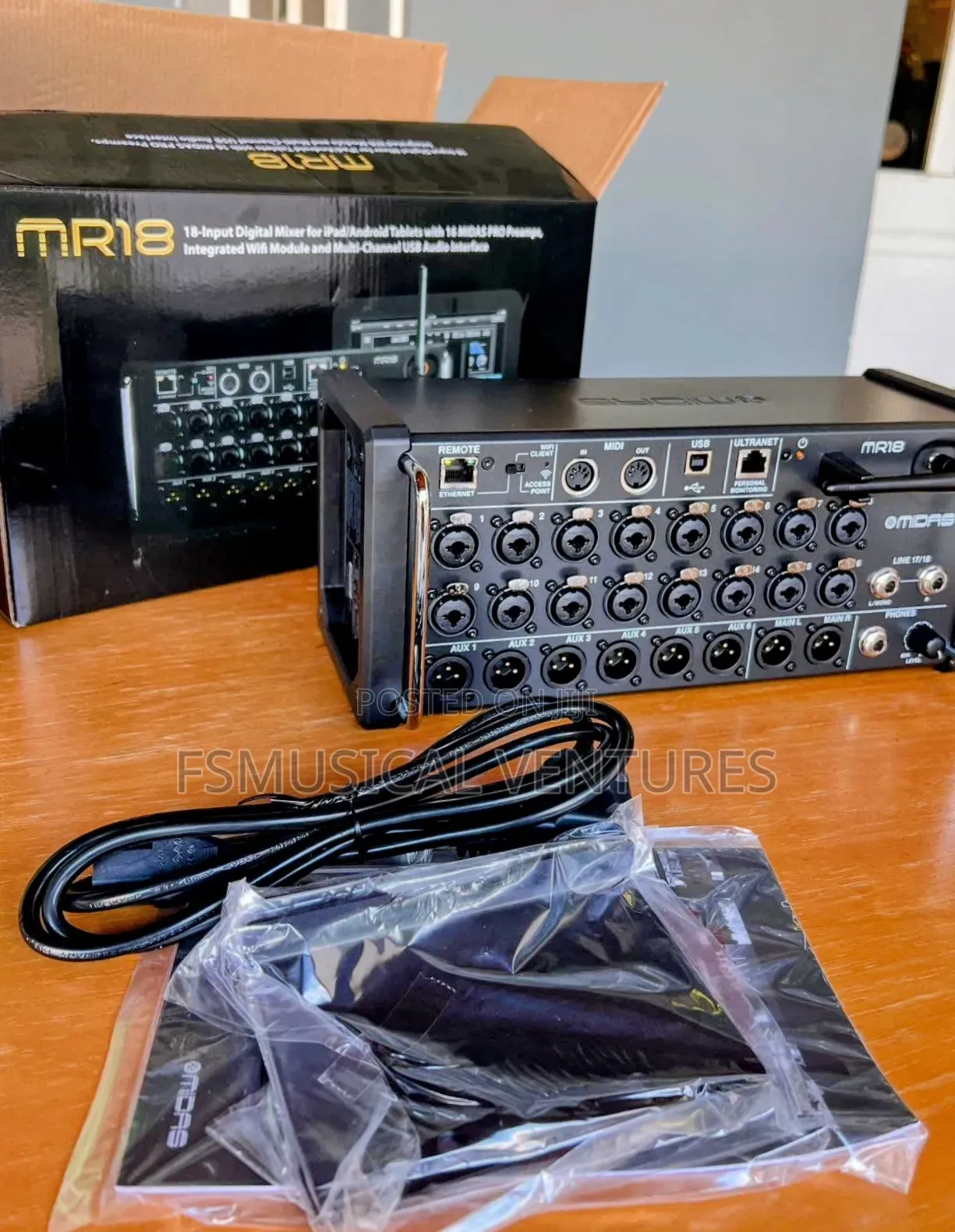 Midas Mr18 Channels Digital Mixer With Preamp, WiFi Multi USB