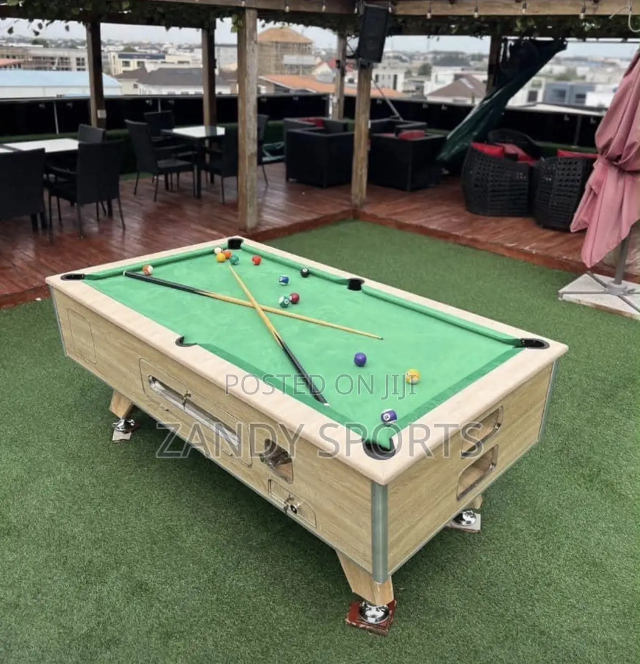 Snooker Board With Coin and Marble