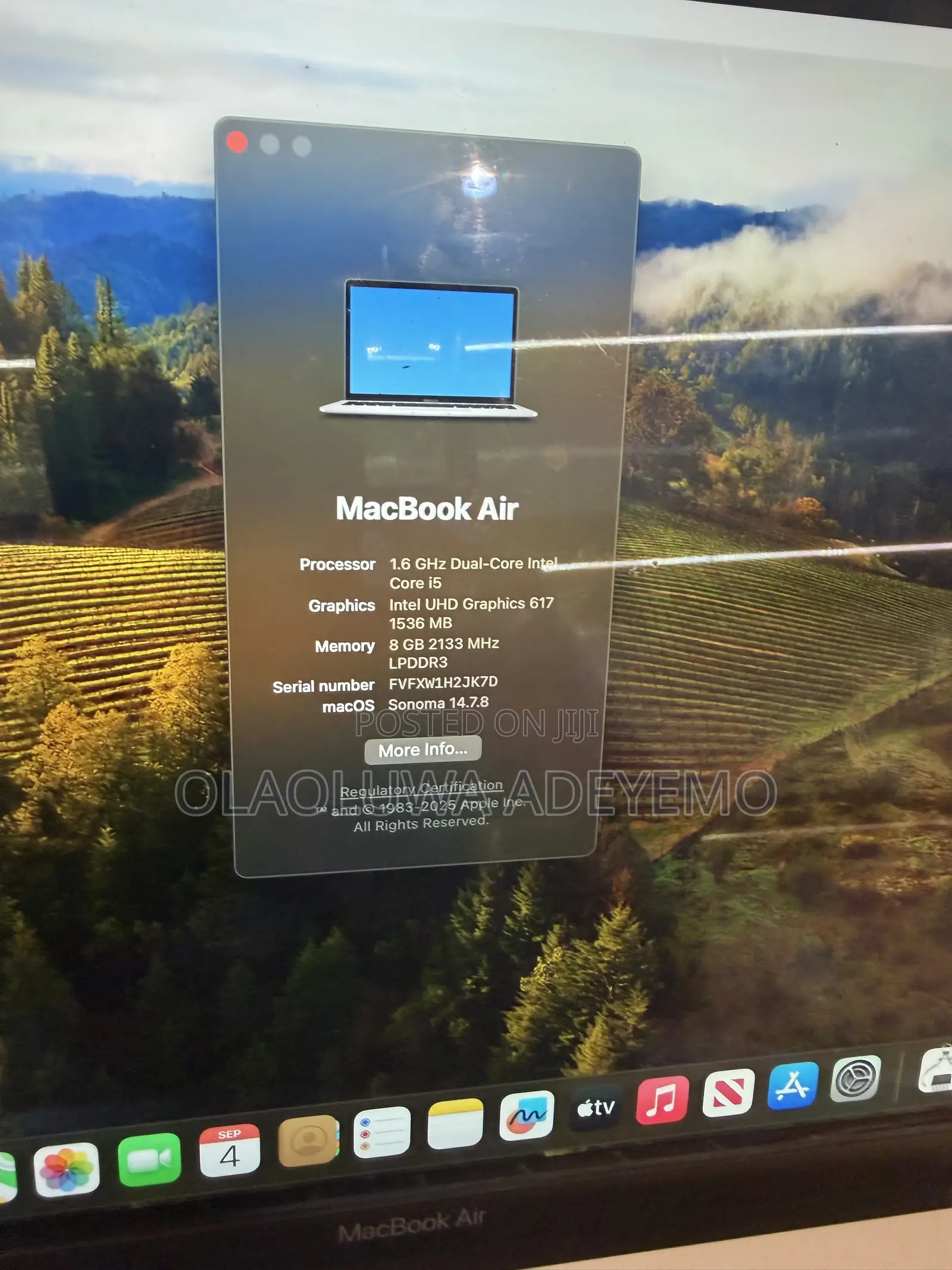 Laptop Apple MacBook Air 2018 8GB Intel Core i5 SSD 256GB