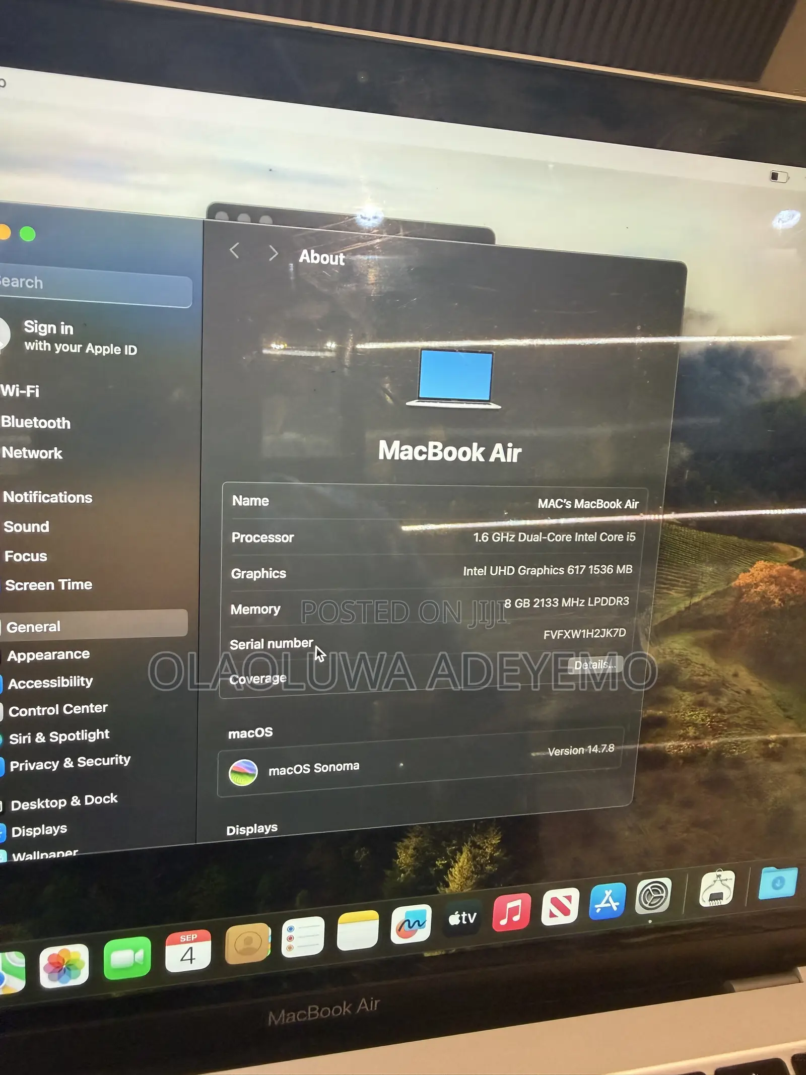 Laptop Apple MacBook Air 2018 8GB Intel Core i5 SSD 256GB