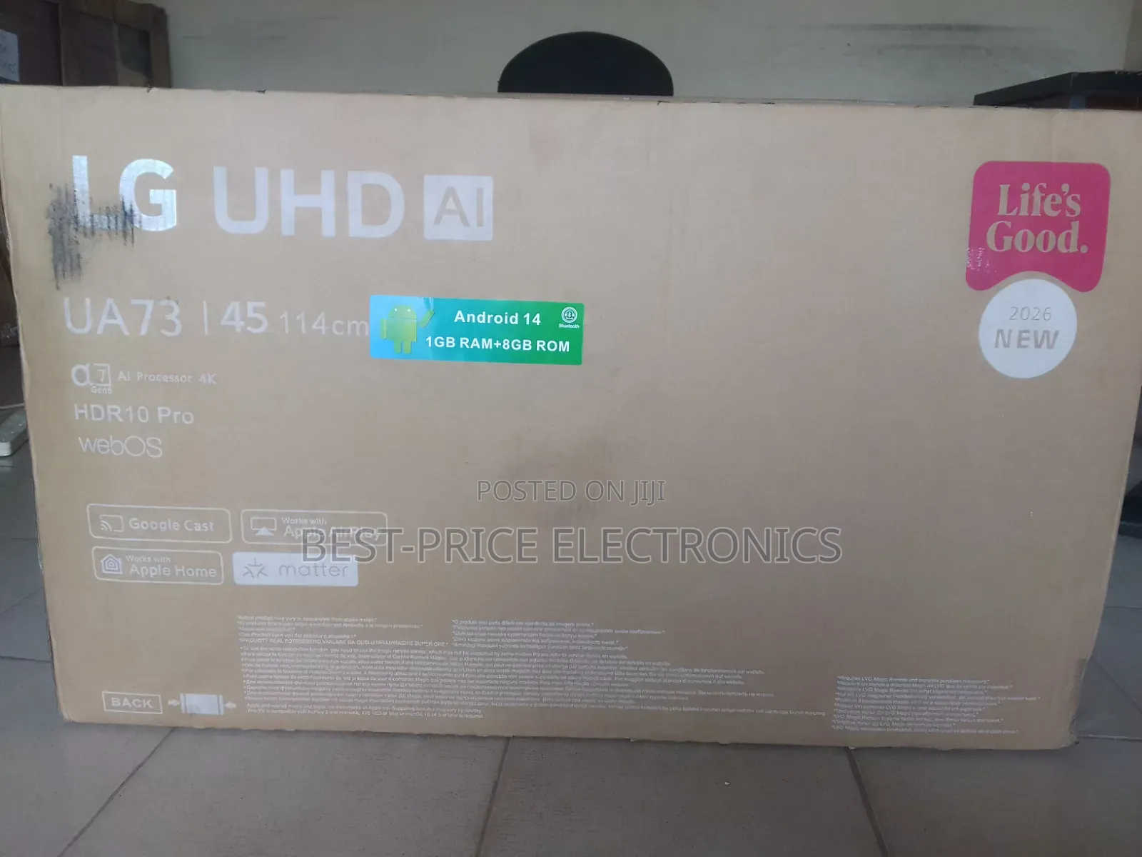 45 Inches LG WebOS Thinq UHD HDR With Full Smart TV Options
