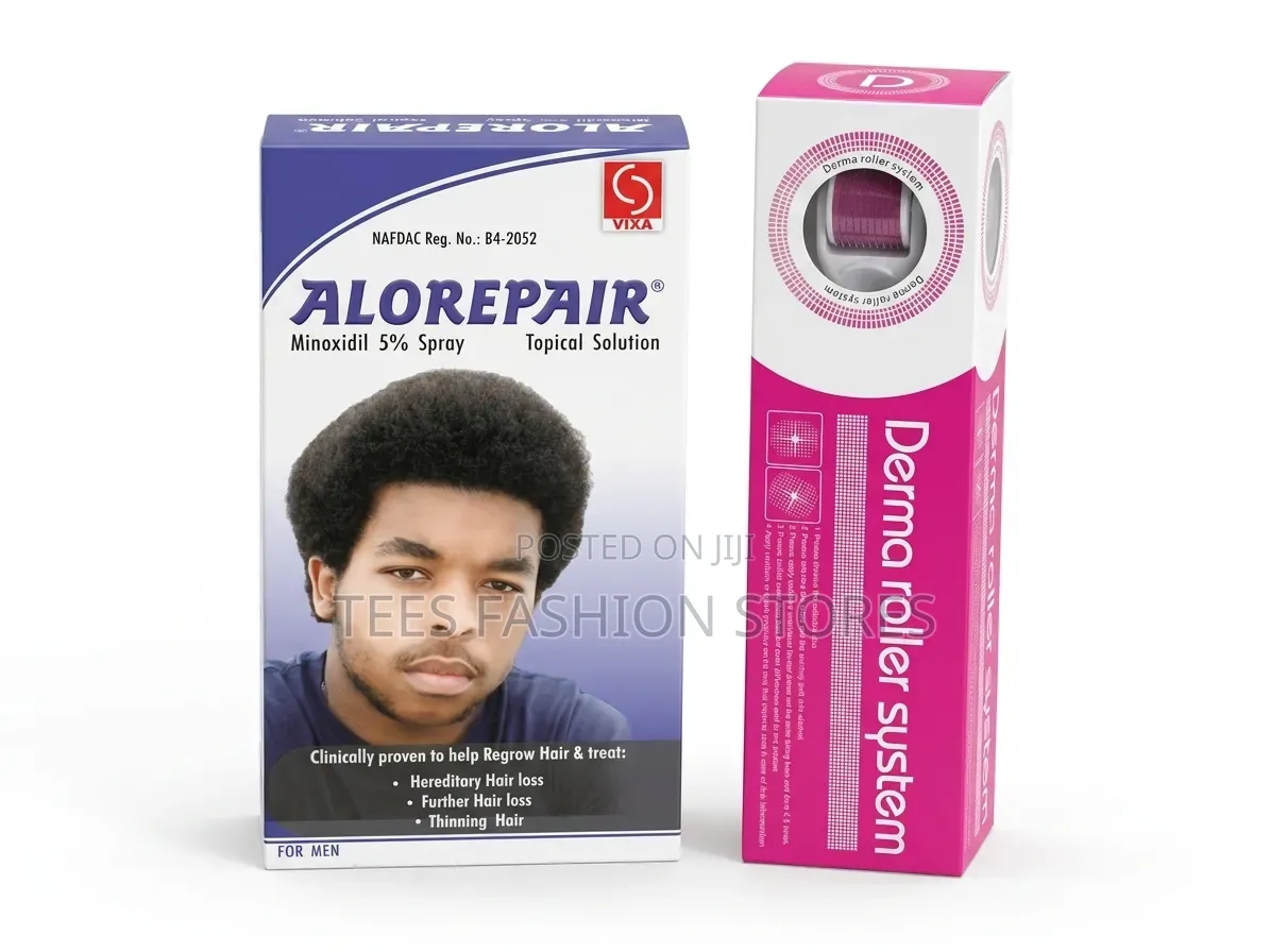 Faster Hair - Beard Growth Combo - Alorepair Minoxidil + Derma Roller