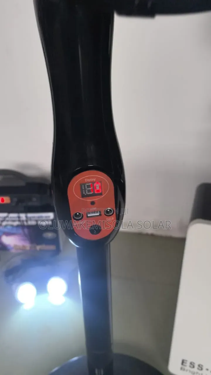 Solar Fan With Solar Pane,2 Bulbs and Remote Control
