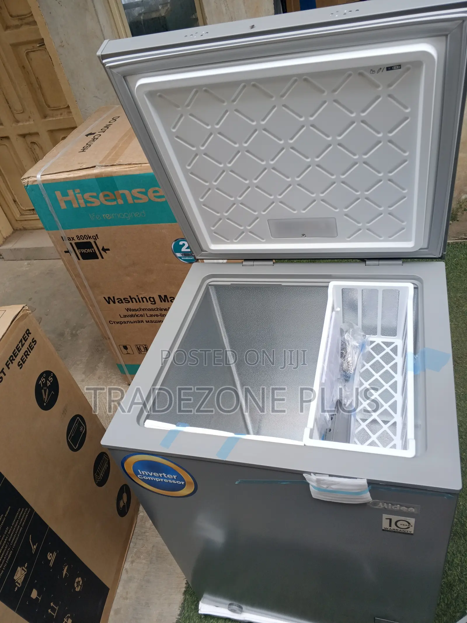 Midea 142L Chest Freezer With Inverter – Grey