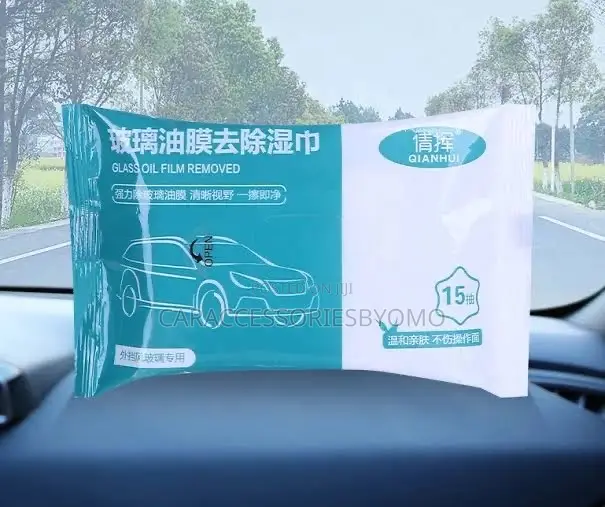 Car Glass Oil Film Removal Wet Wipes -15 Pieces