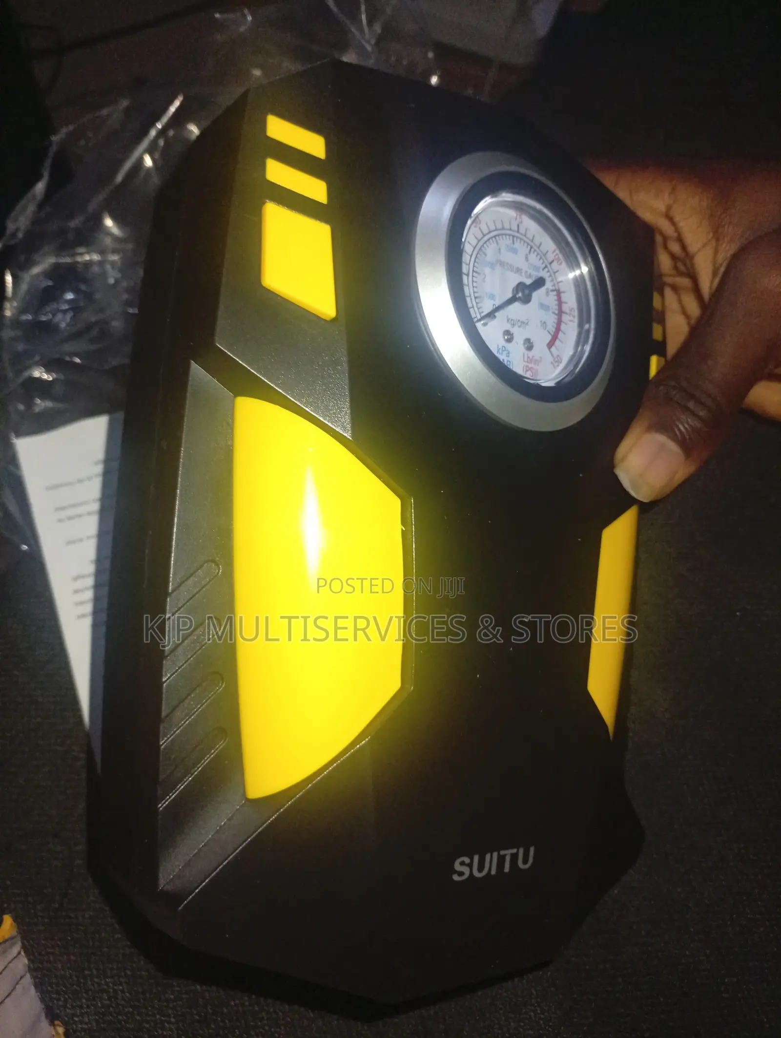 Original Car Tyre Pump (Pointer Gauge) (Original Suitu)
