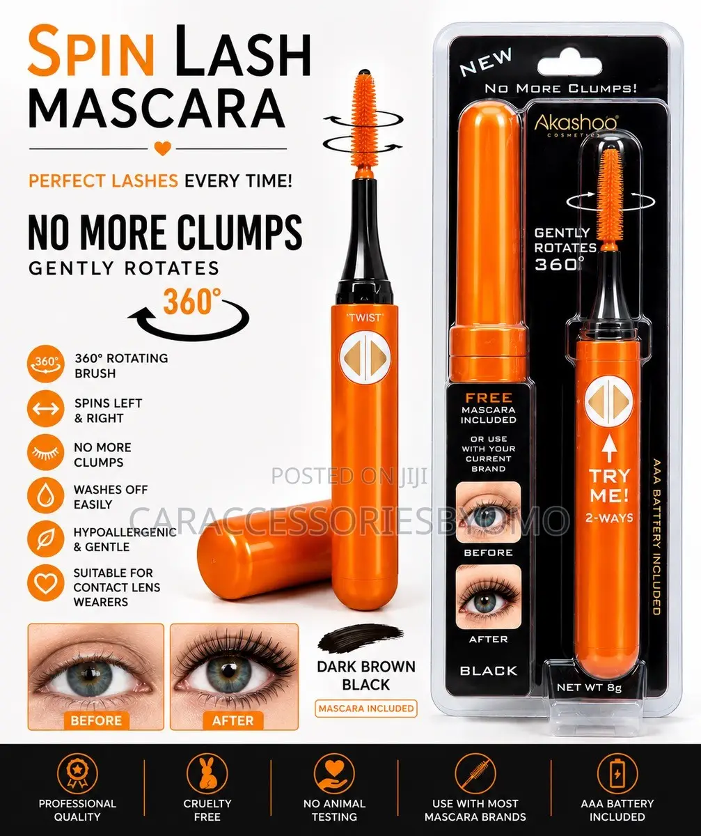 Spinlash Electronic Eyelash Curler and Mascara Set