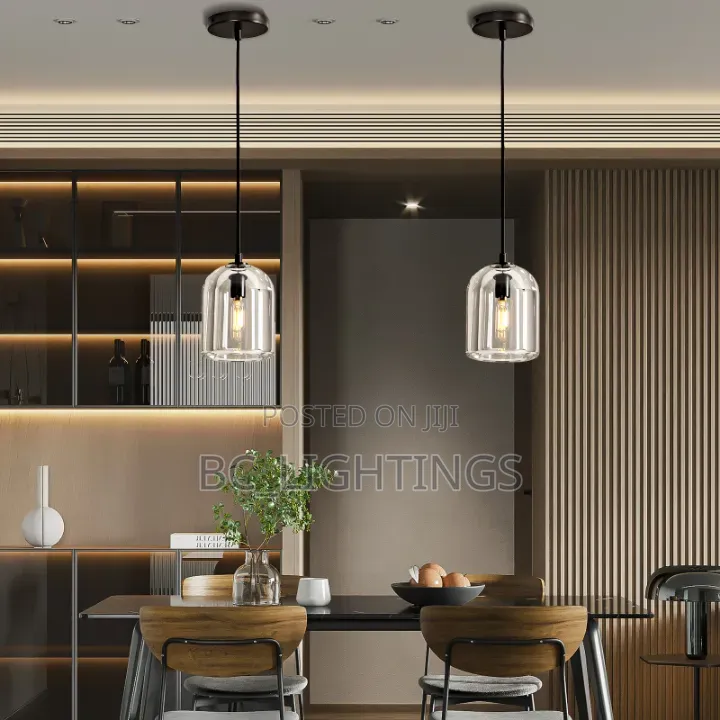 Modern Glass Pendant Light Bedroom Bedside Hanging Lamp Kitchen