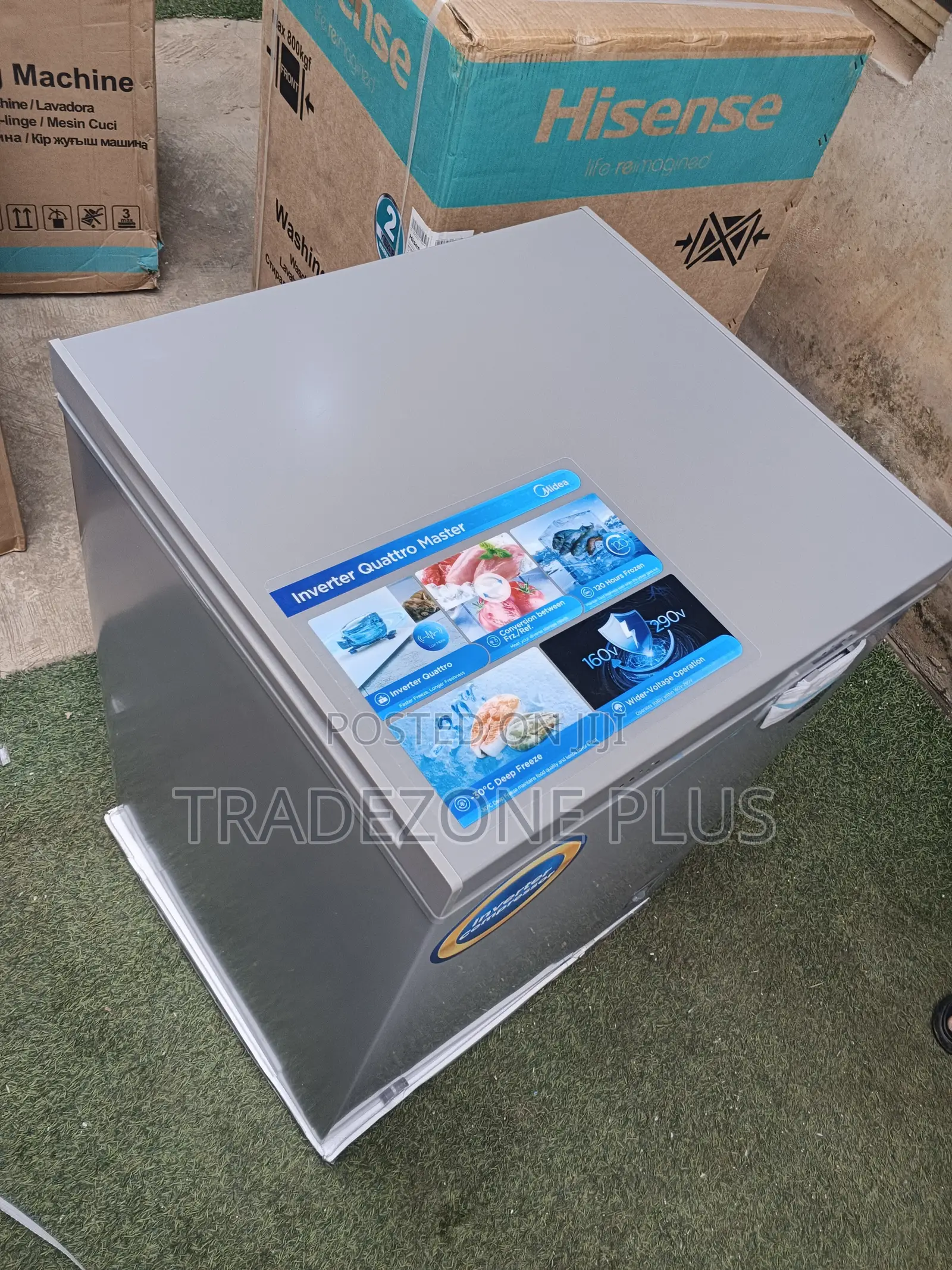 Midea 142L Powerful Chest Freezer – Grey