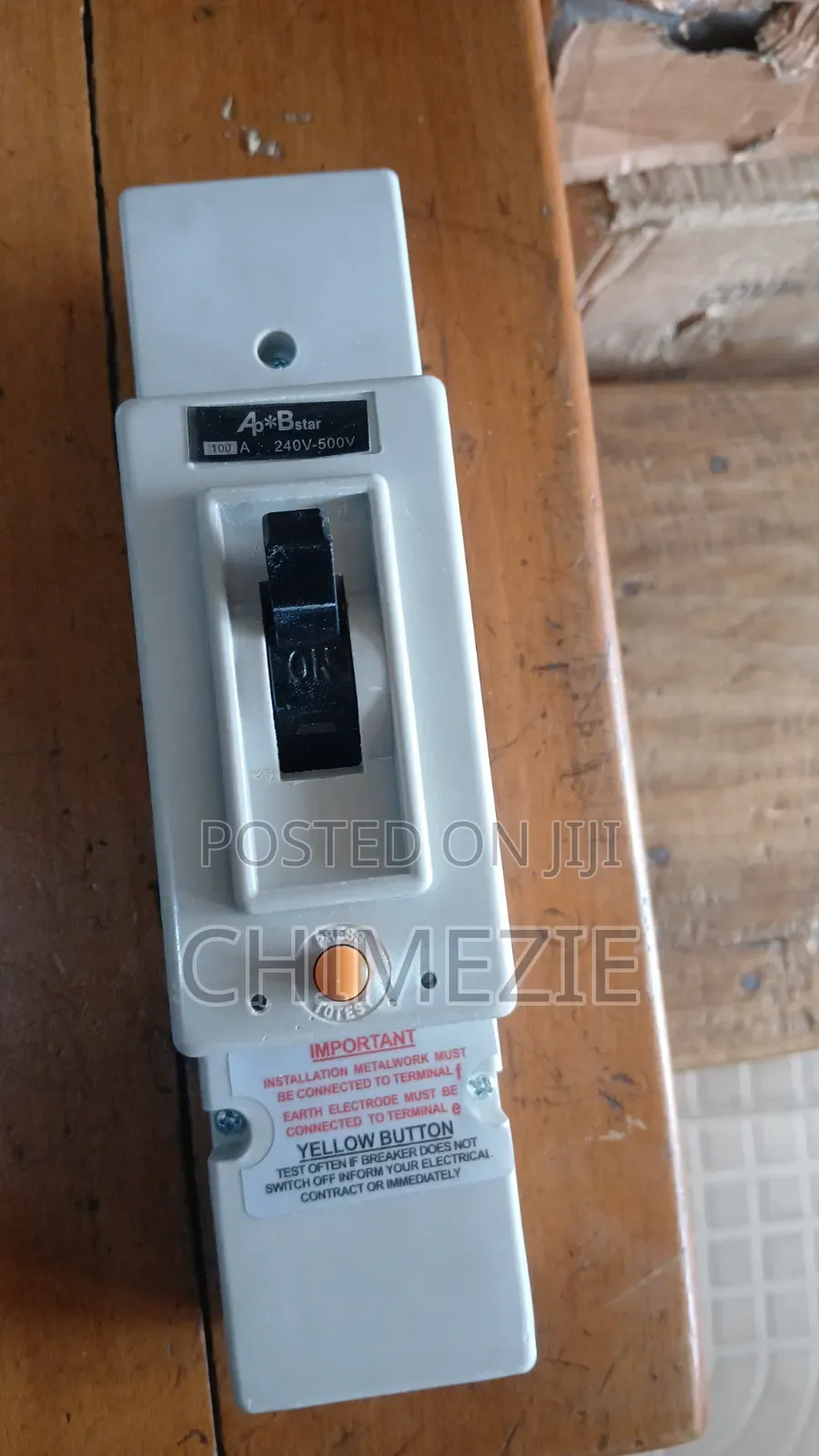 100amps Earth Leakage Circuit Breaker