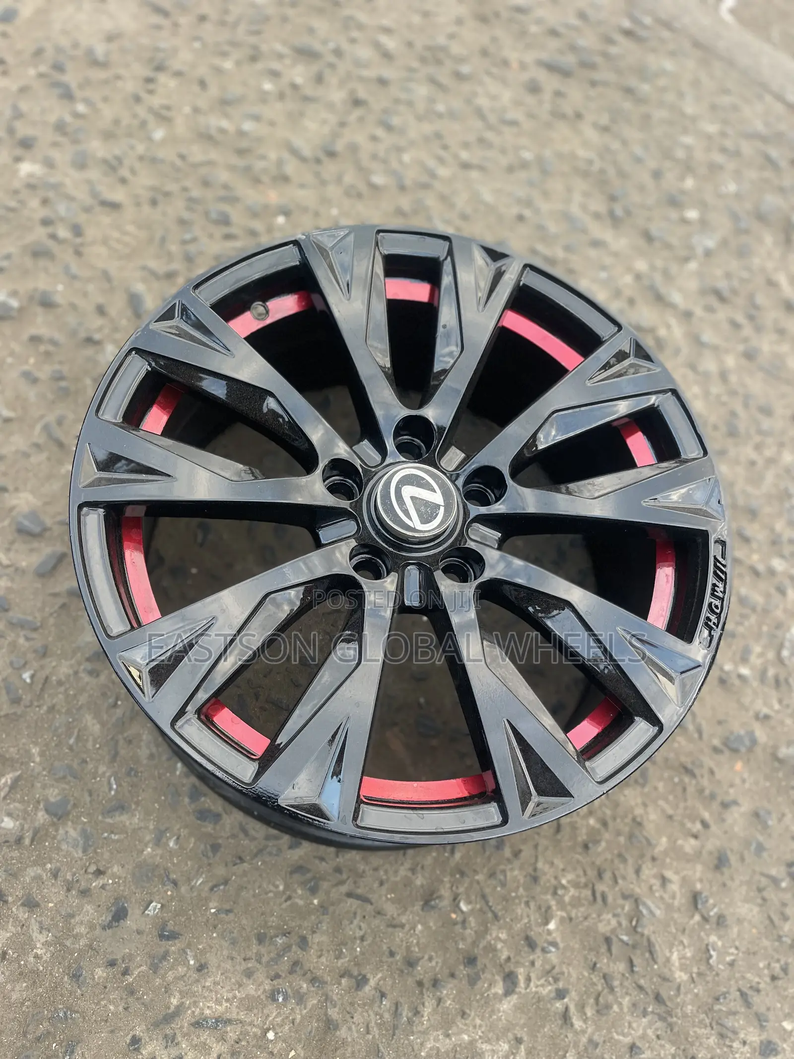 17-Inch Rim Gloss Black and Tiny Red for Toyota Camry and Lexus Es350