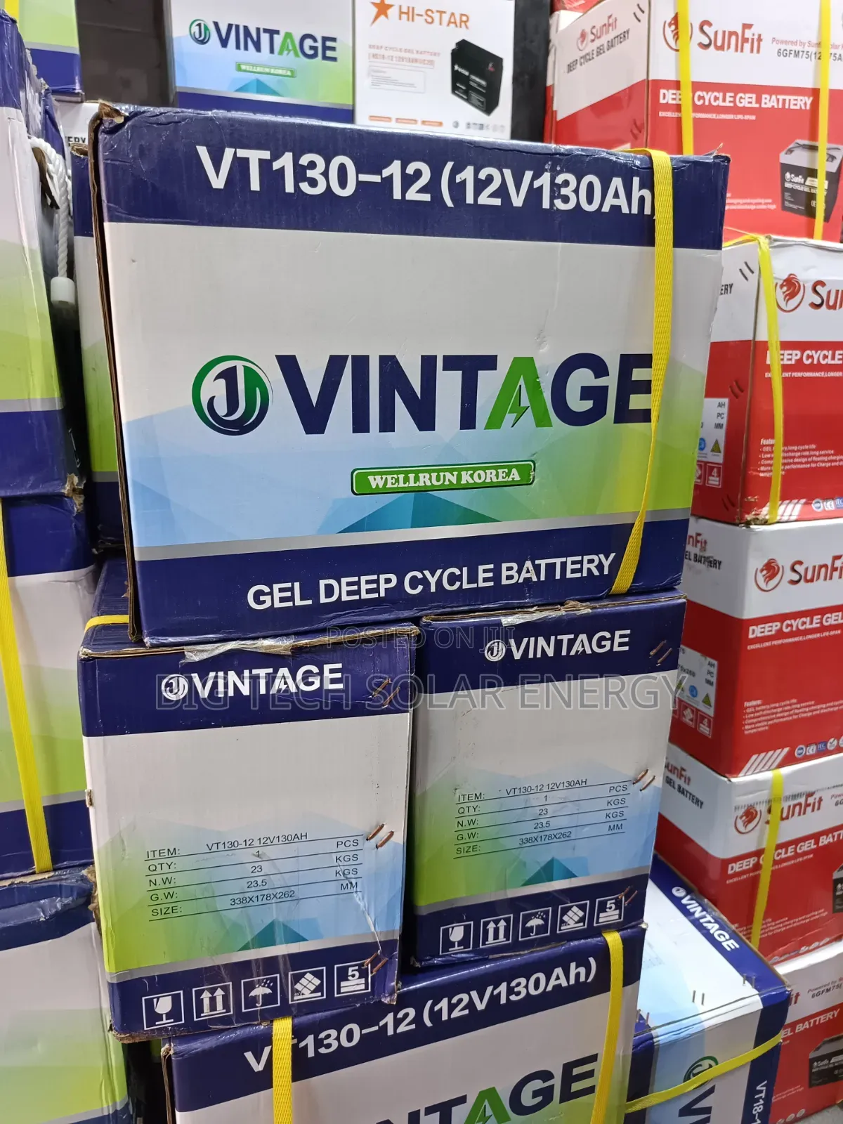 130ah 12v Vintage Solar Battery