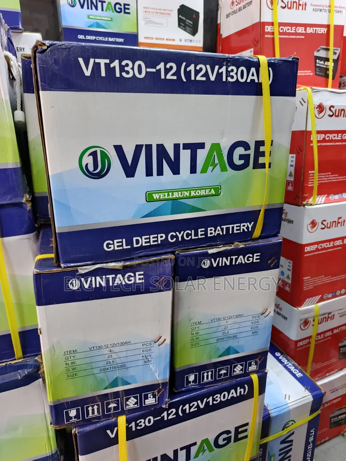 130ah 12v Vintage Solar Battery