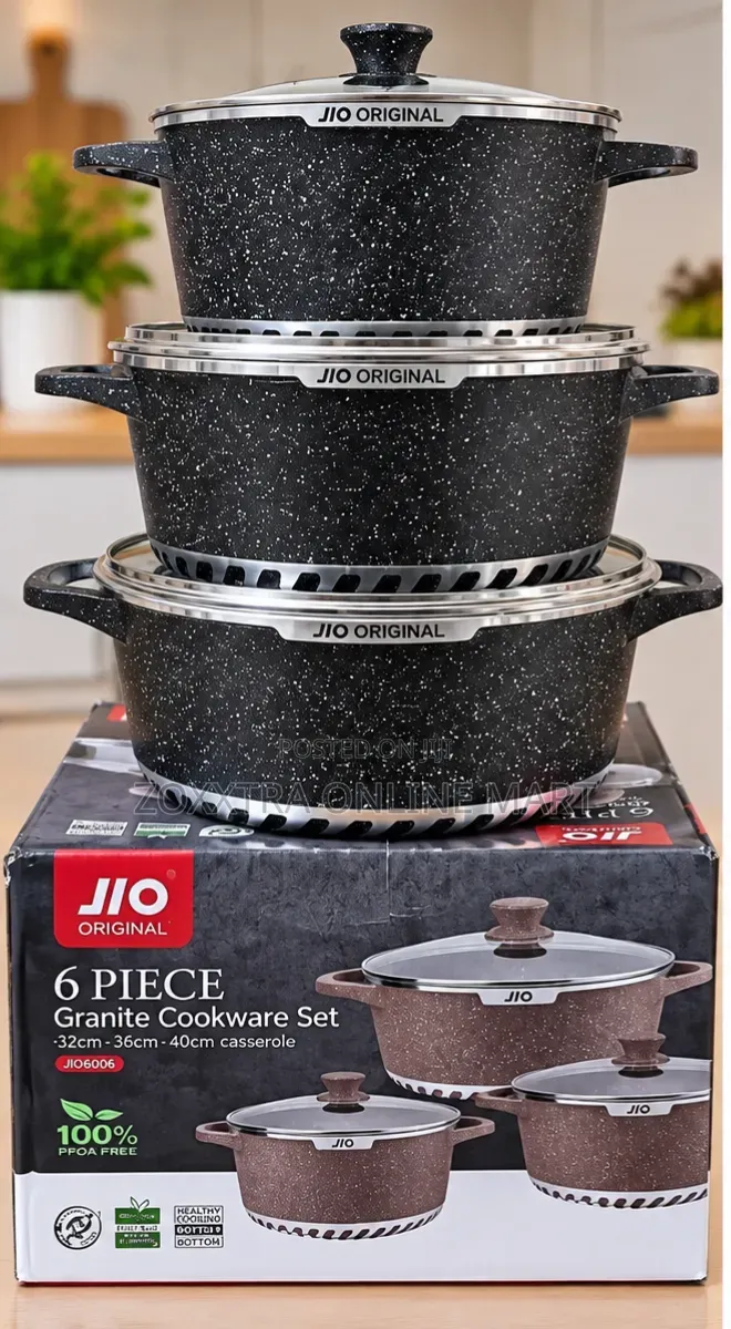 JIO Original 6-Piece Granite Cookware Set