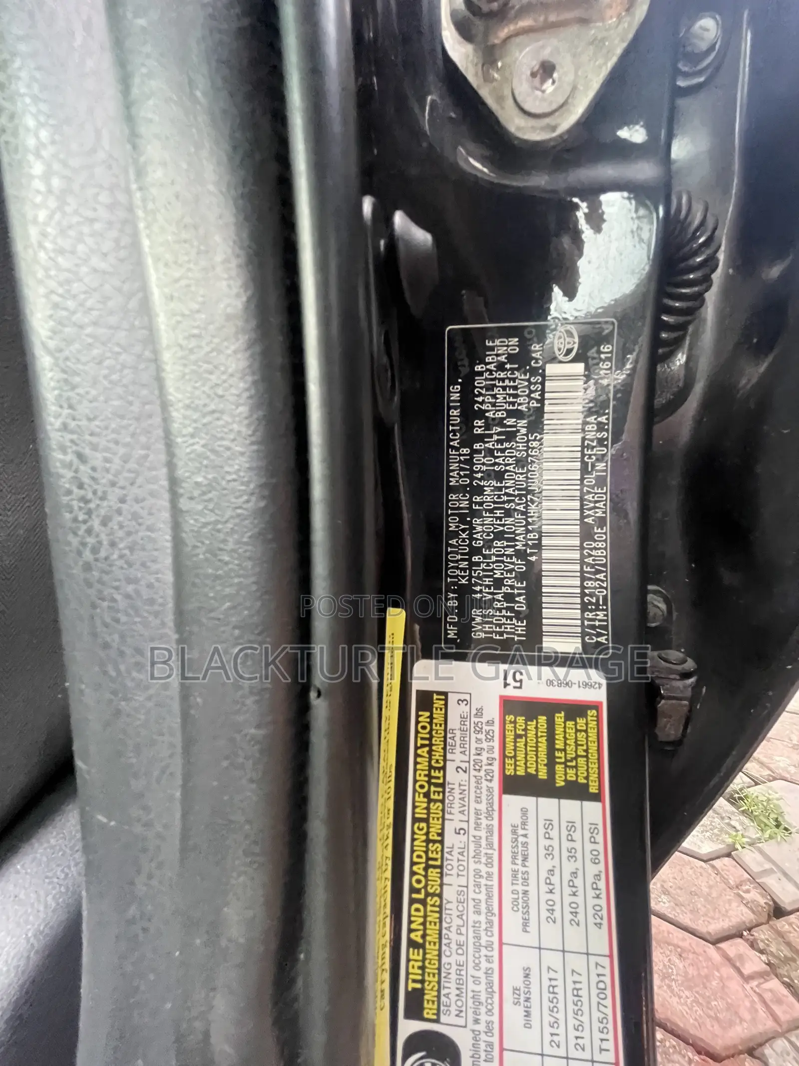 Toyota Camry 2018 Black