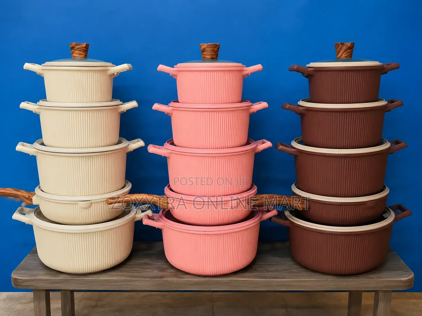 Brocook Ribbed Non-Stick Cookware Set