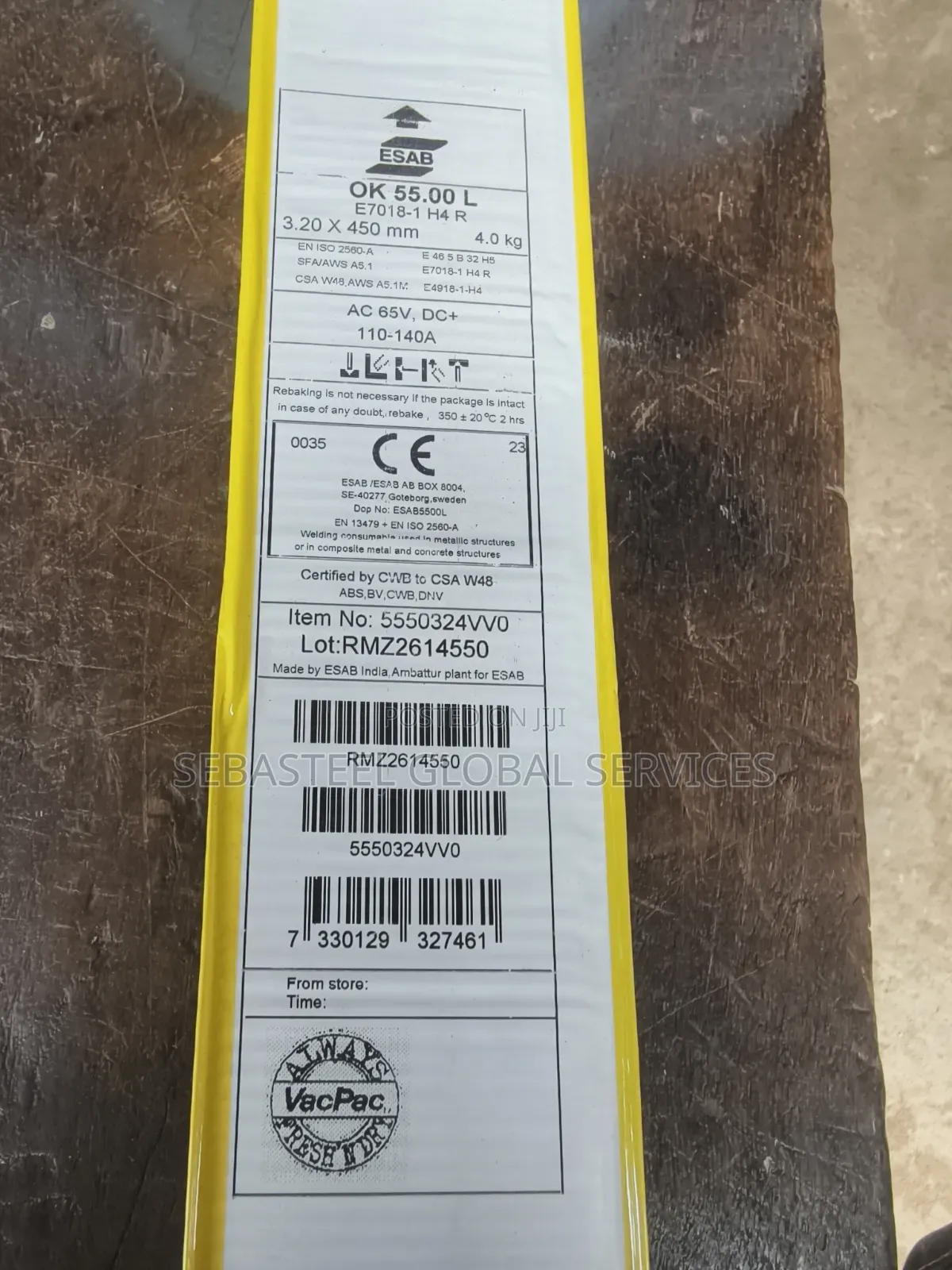 E7018 Esab Ok 55.00 L Welding Electrodes
