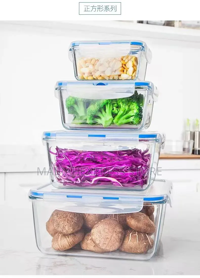 Microwave/Oven Safe Glass Storage Bowls (0.5L, 1L, 1.9L, 3.3L) T361