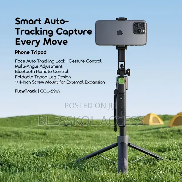 Oraimo FlowTrack Face Tracking Selfie Stick Tripod – Gesture Control