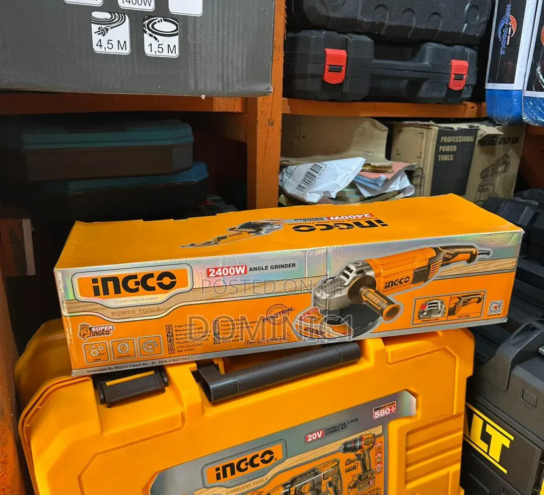 INGCO 2400W 9-Inch (230mm) Industrial Angle Grinder (Model AG24008)