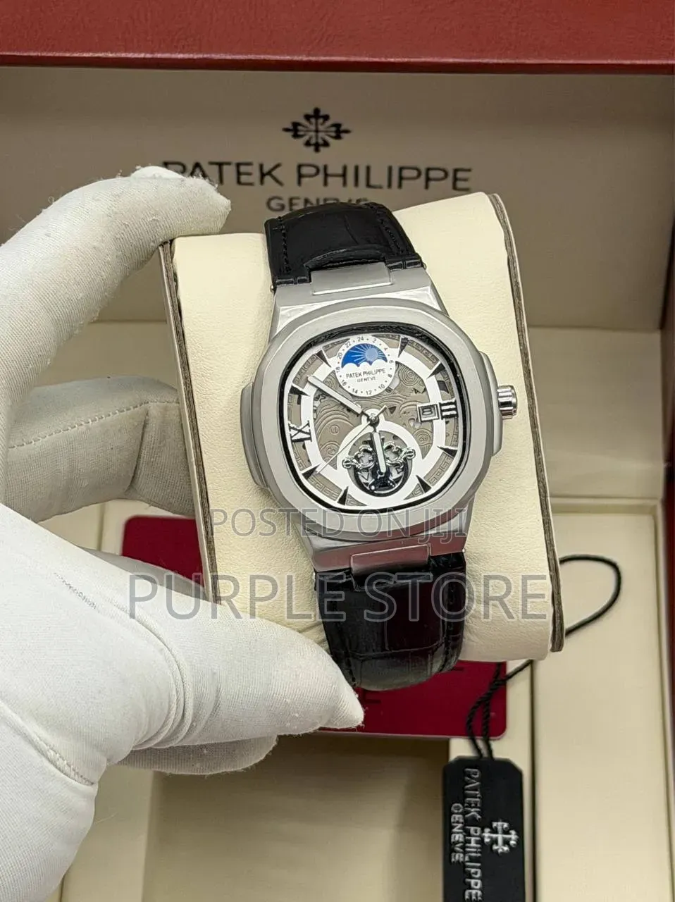 Patek Philippe Leather Watch Double Patek Lock