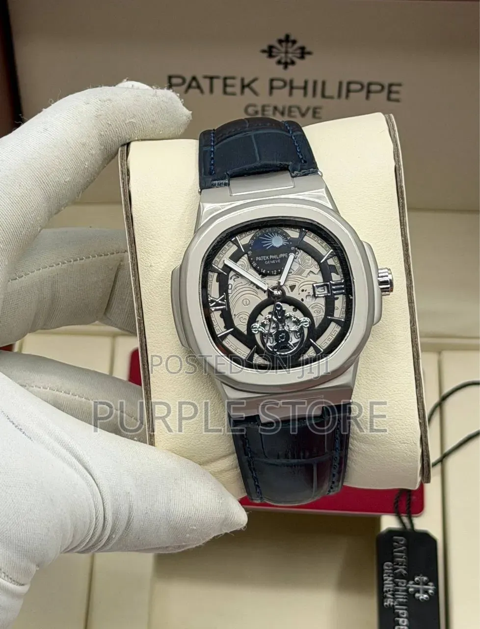 Patek Philippe Leather Watch Double Patek Lock