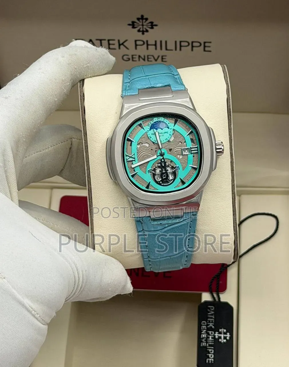 Patek Philippe Leather Watch Double Patek Lock