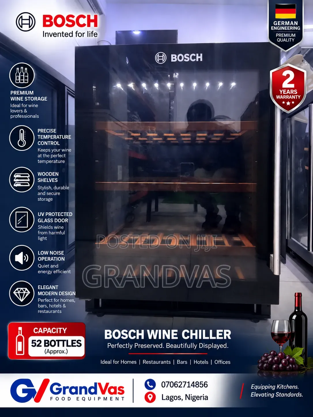 Bosch Wine Chiller 52 Bottles – Premium Wine Cooler