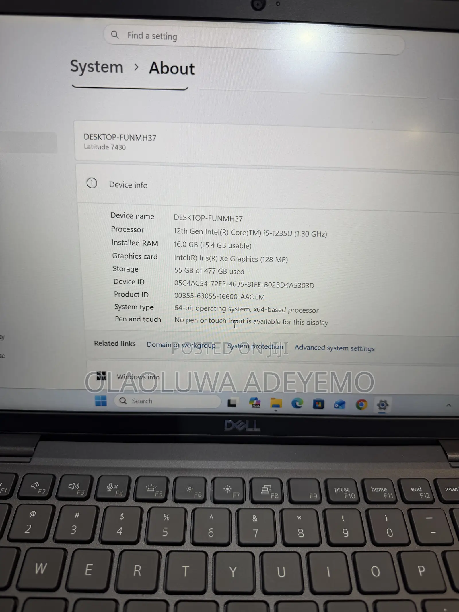 Laptop Dell Latitude 7430 16GB Intel Core i5 SSD 500GB