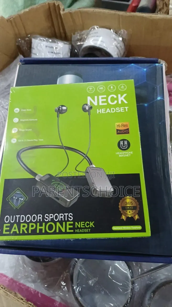 Neckband BT Earphones LED Digital Display Touch Control
