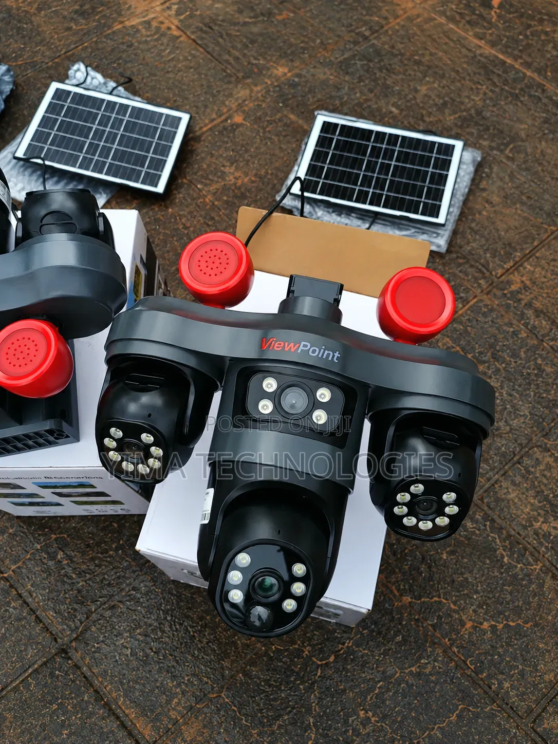 Tri - Lens (Three Lens) Solar 4G CCTV Camera