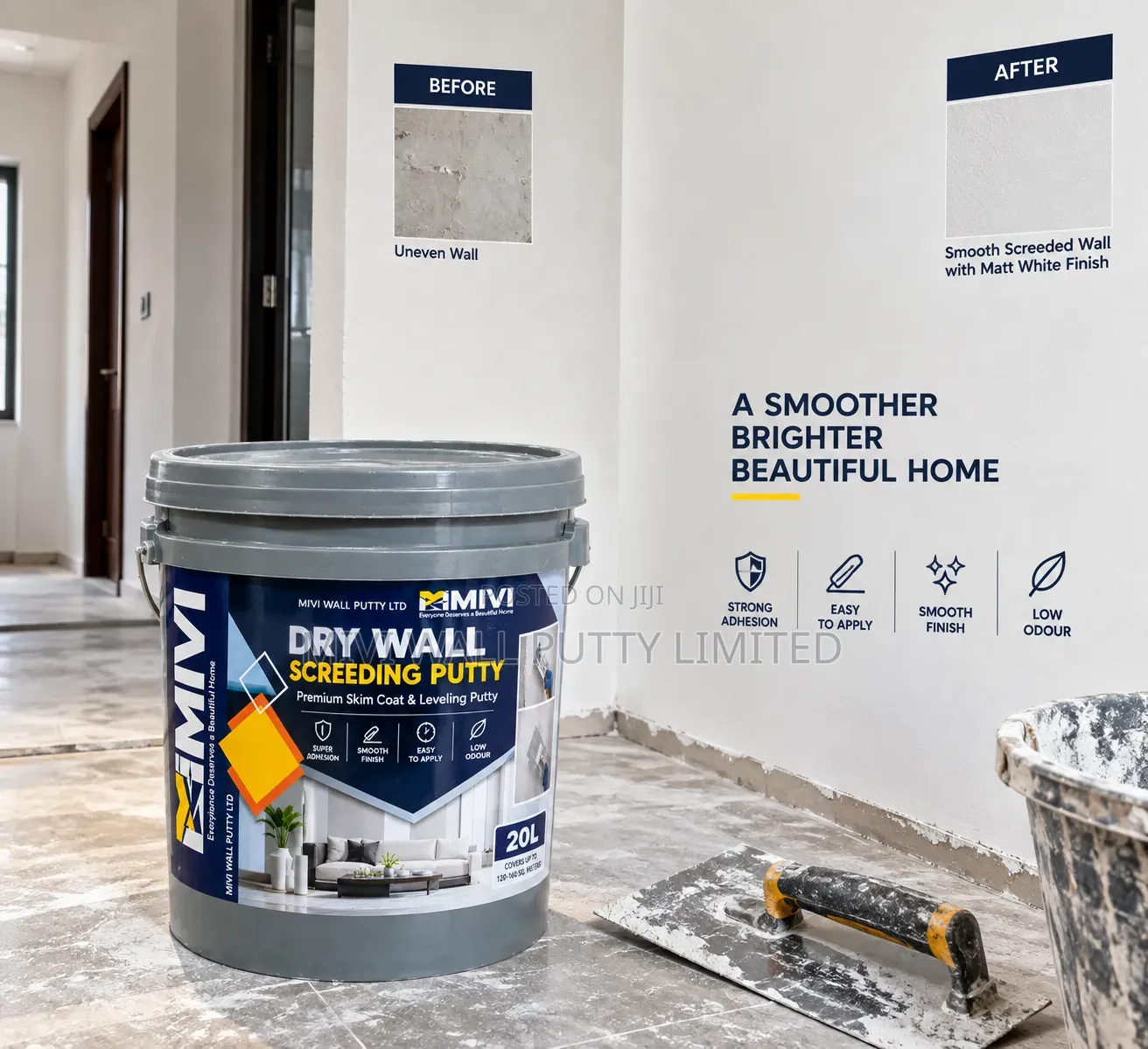 Mivi Premium Interior Screeding Putty (Dry Area)