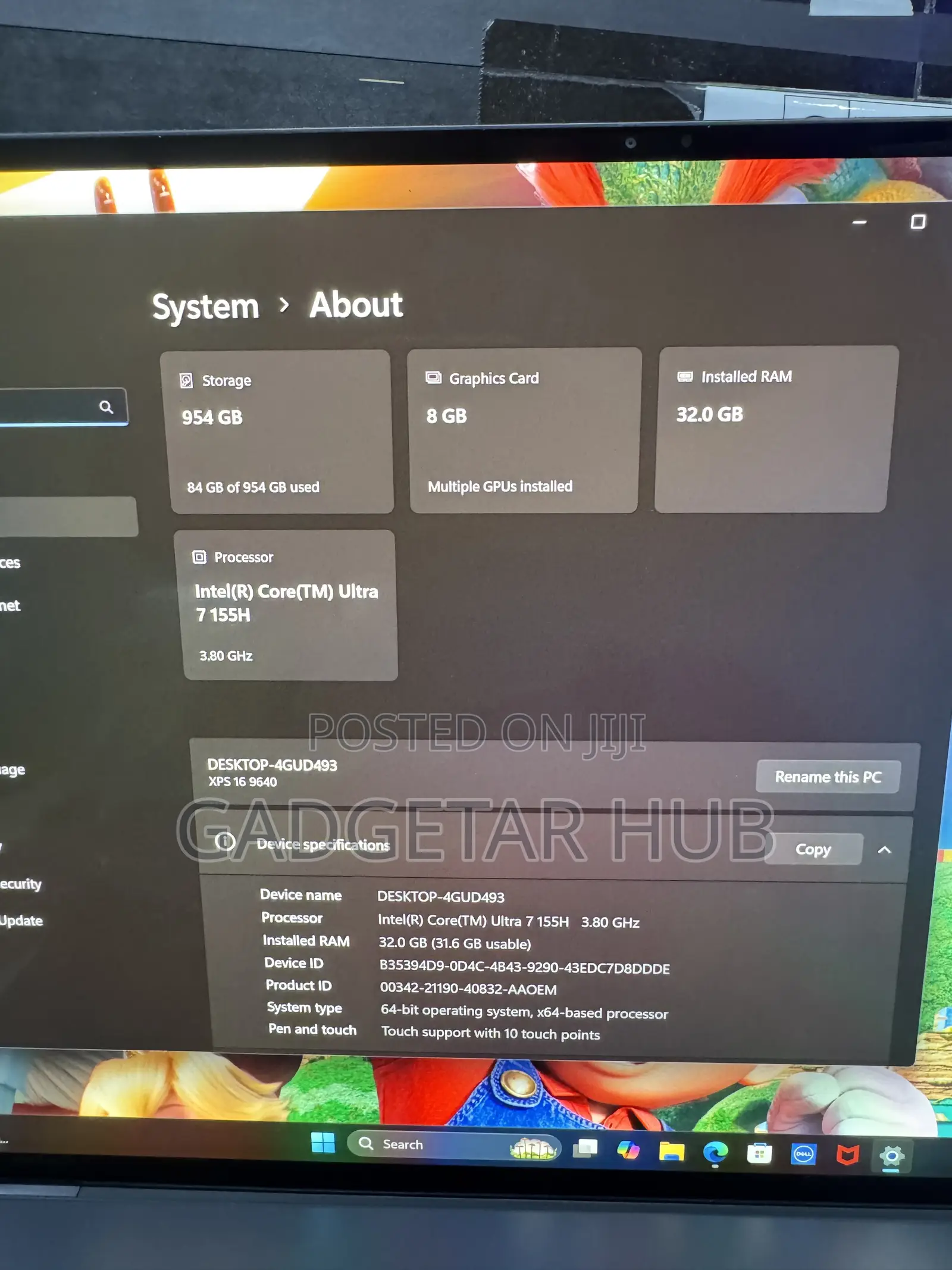 Laptop Dell XPS 16 9640 32GB Intel Core Ultra 7 SSD 1T