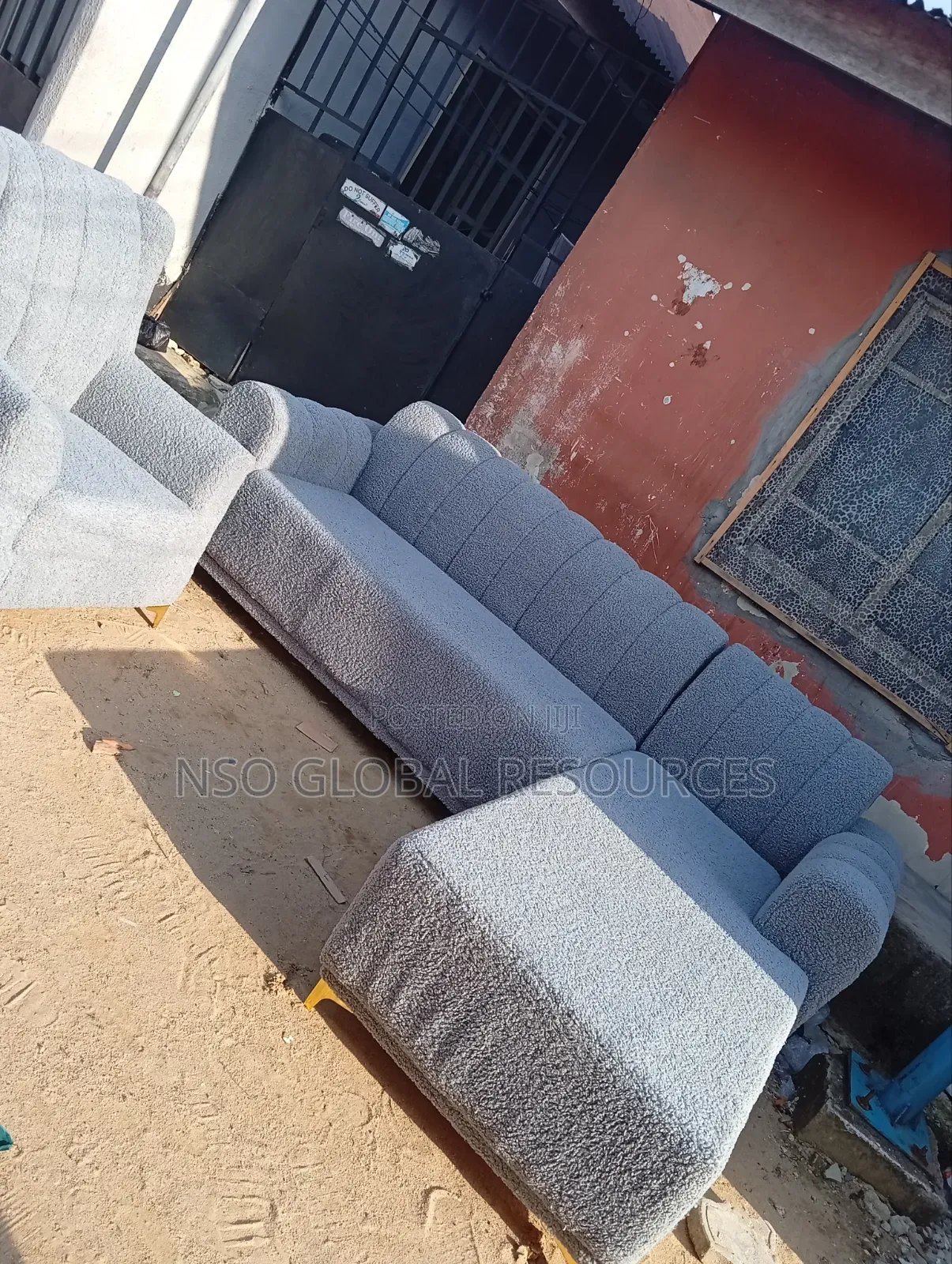 Blue Colour L Shape Sofa Well Designed