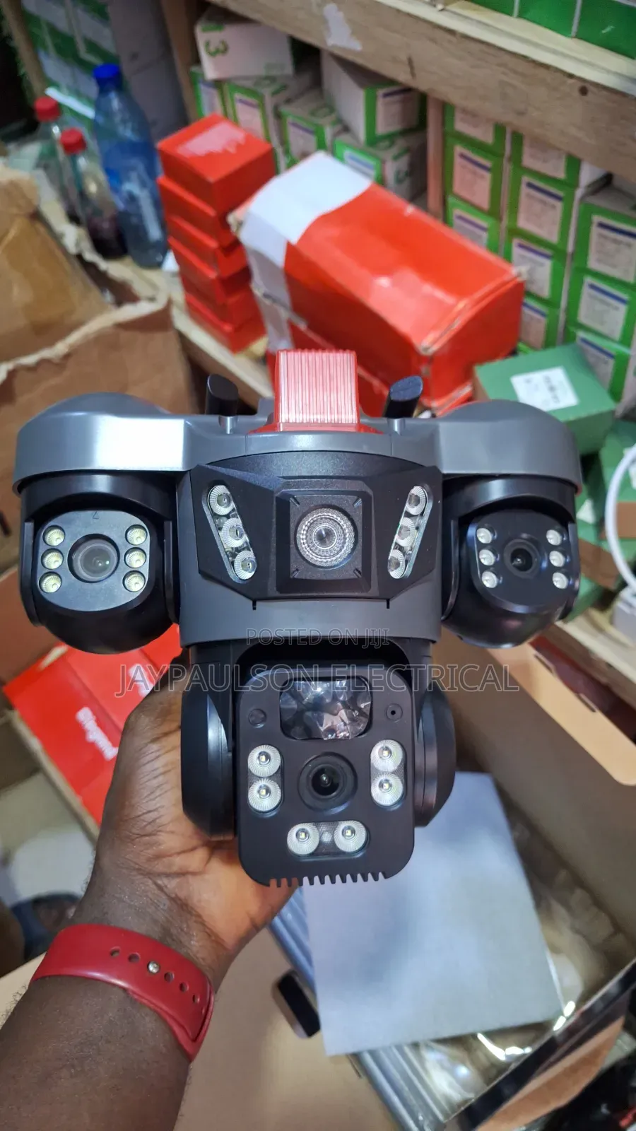 Triple Lens Solar Powered PTZ Security Camera.