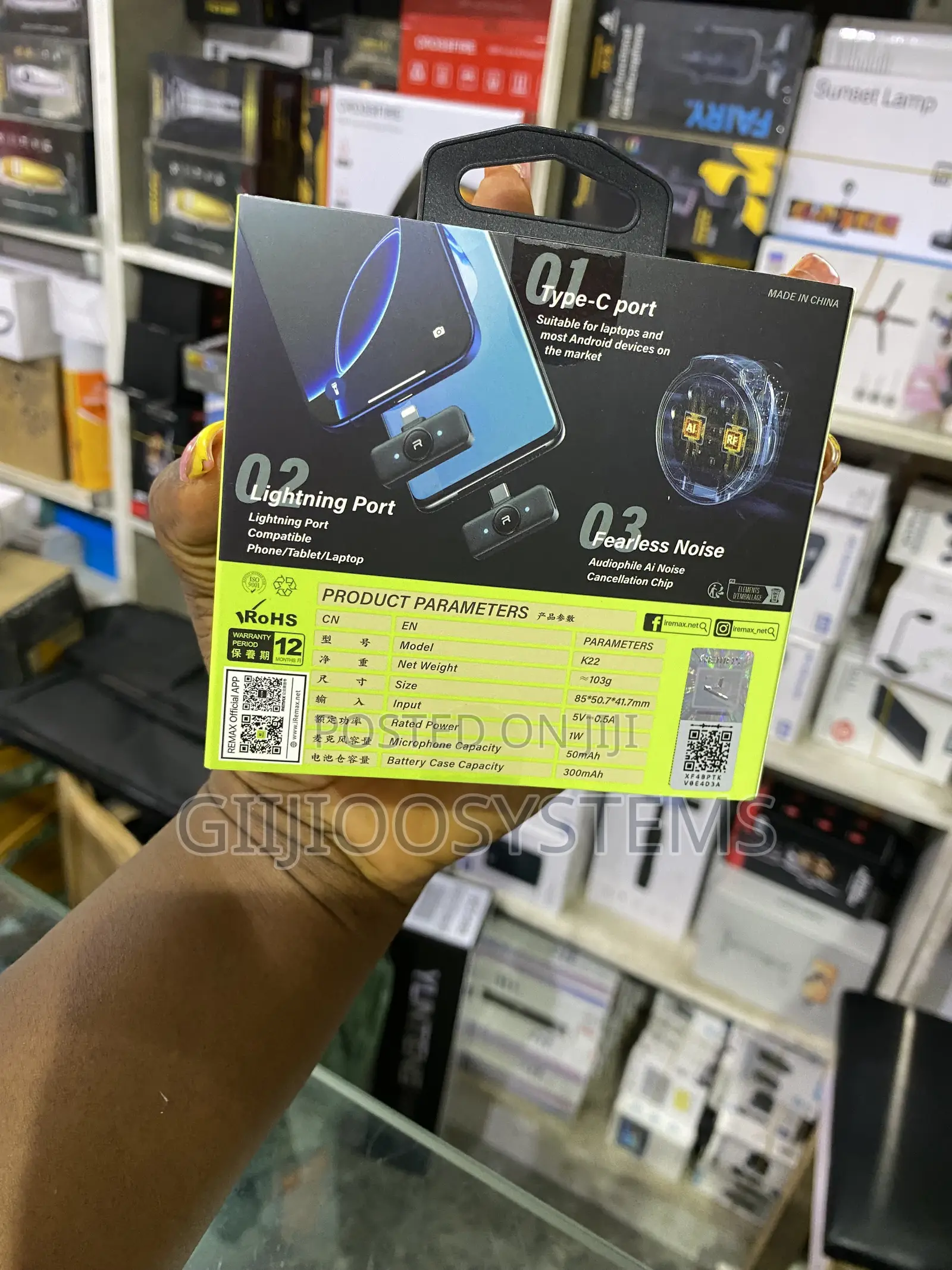 Remax K22 2 in 1 Wireless Mic