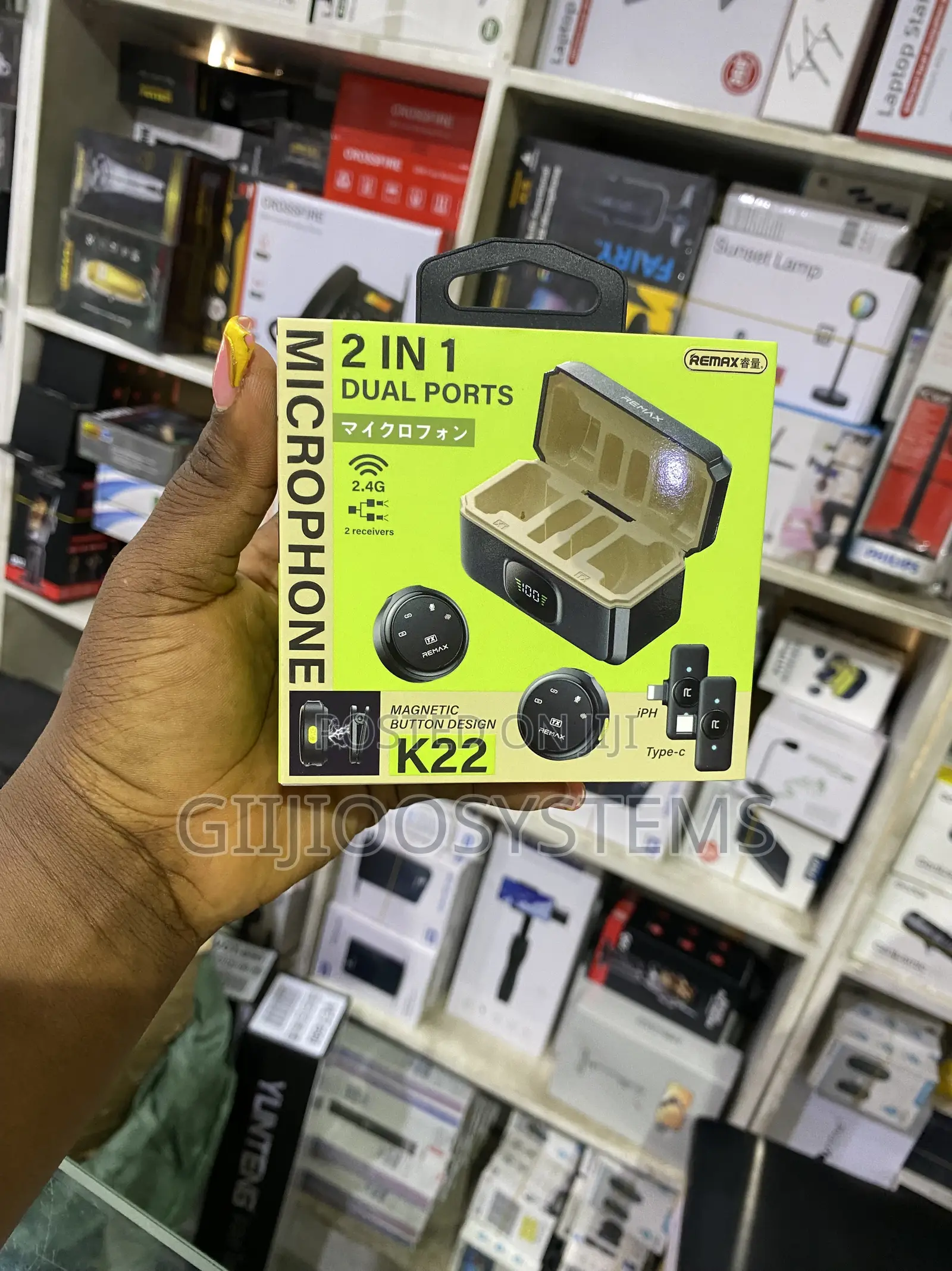 Remax K22 2 in 1 Wireless Mic