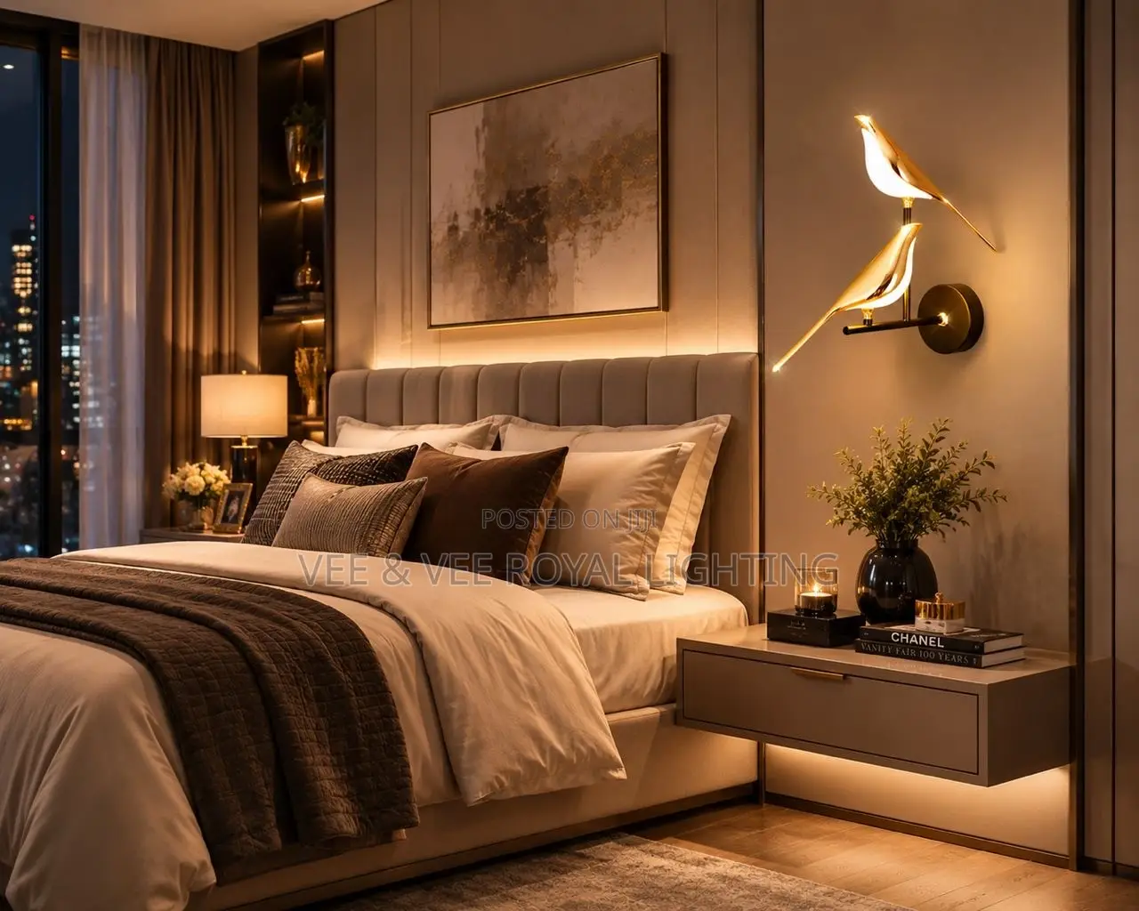Luxury Bird Design Wall Lamp – Light for Sitting Room, Hallway, Hotels